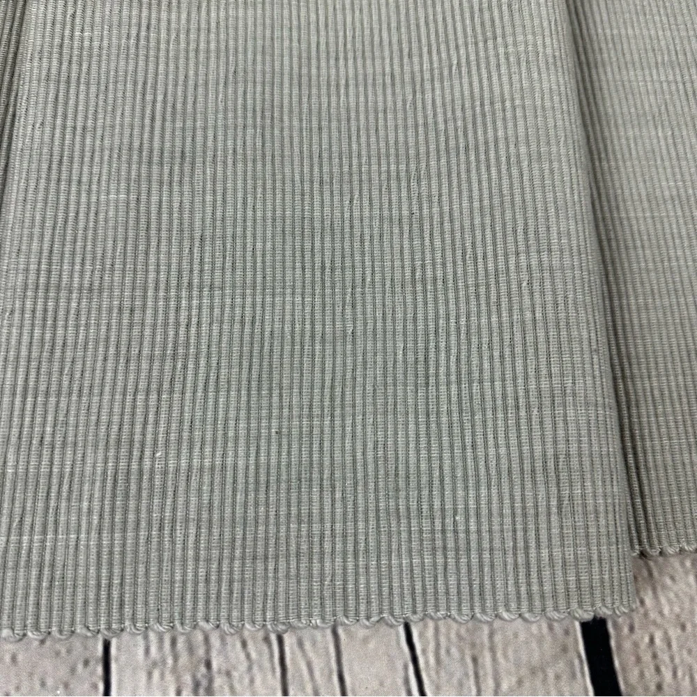 Design Imports Cotton Basic Ribbed Table Runner 72” x 13” Gray New Without Tags